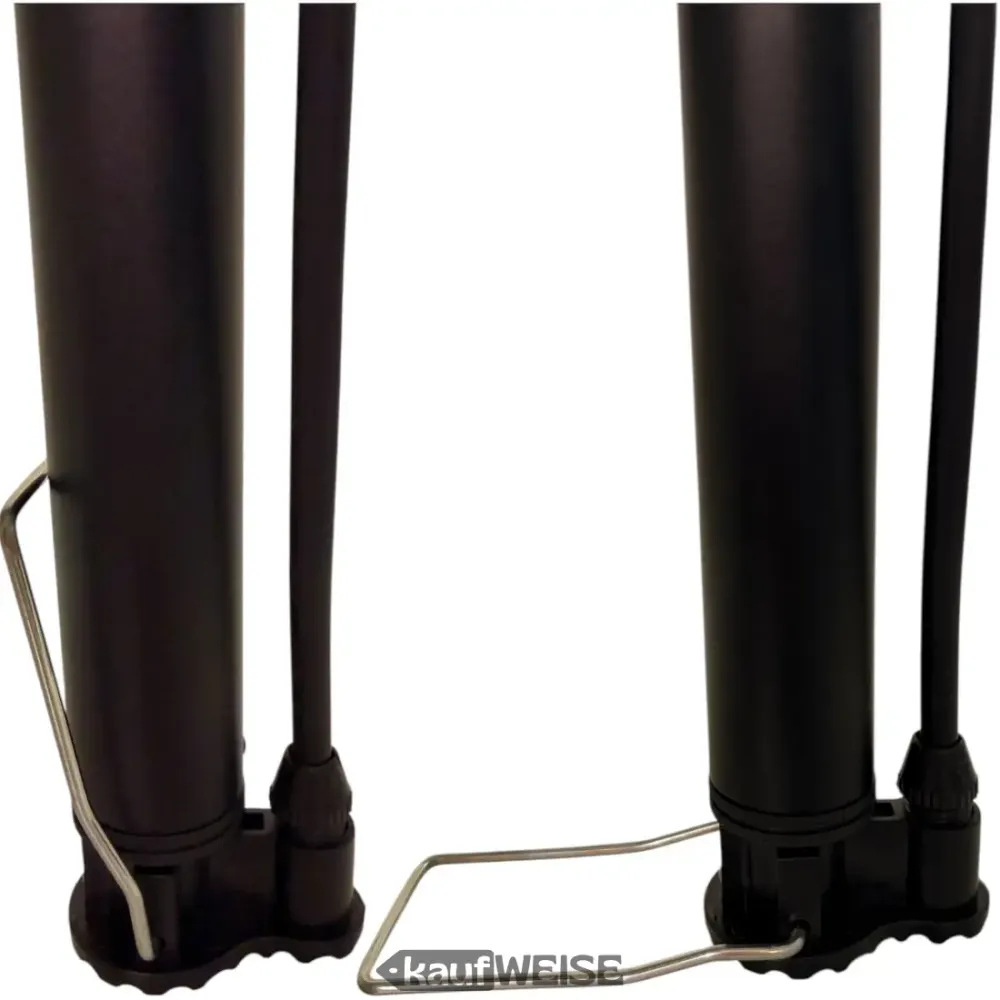 Pompa per bicicletta LeiPoS Mini Stand nera | Portatile e telescopica (33-52 cm) | Include 3 adattatori | Pompa ad aria co...