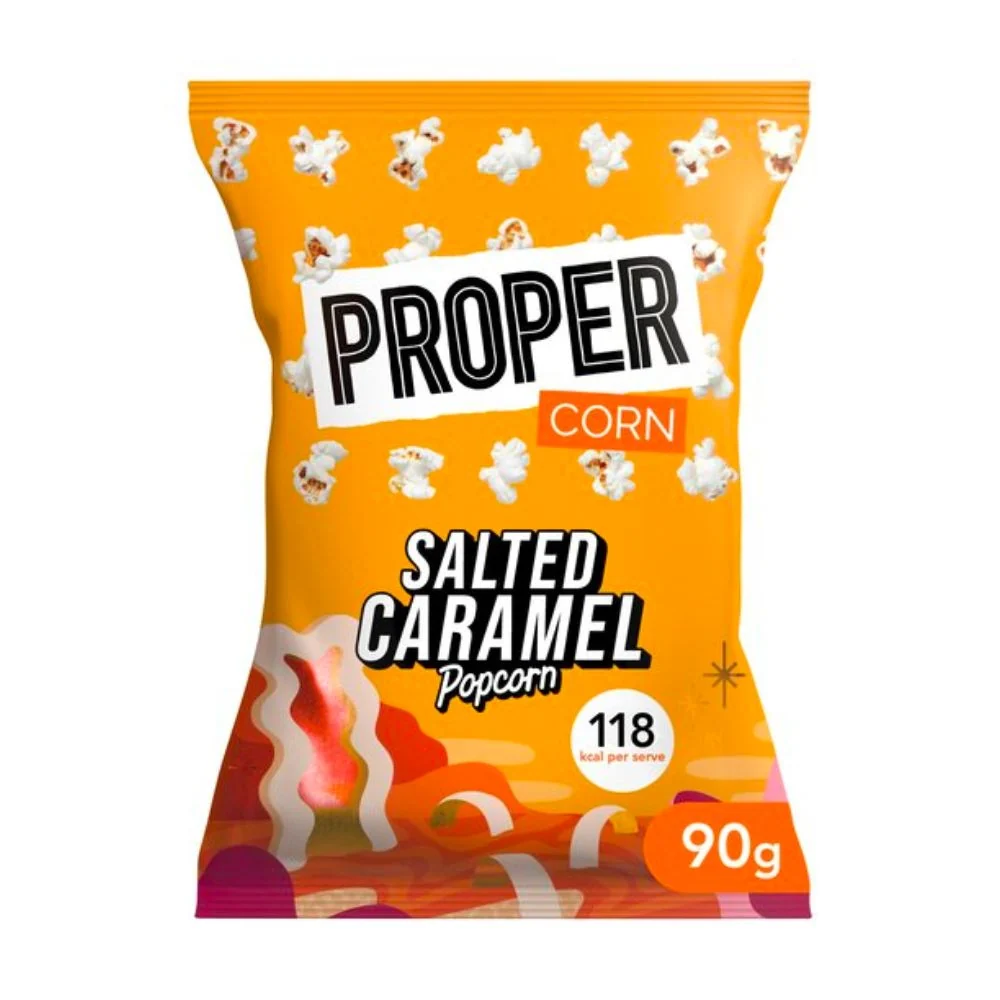 Proper Corn Salted Caramel Popcorn, popcorn caramellati da 90g