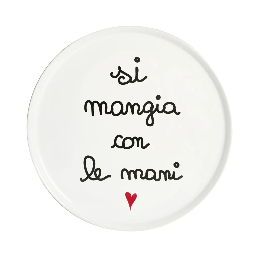Simple Day Piatto Pizza Si Mangia con le Mani 31.5 cm