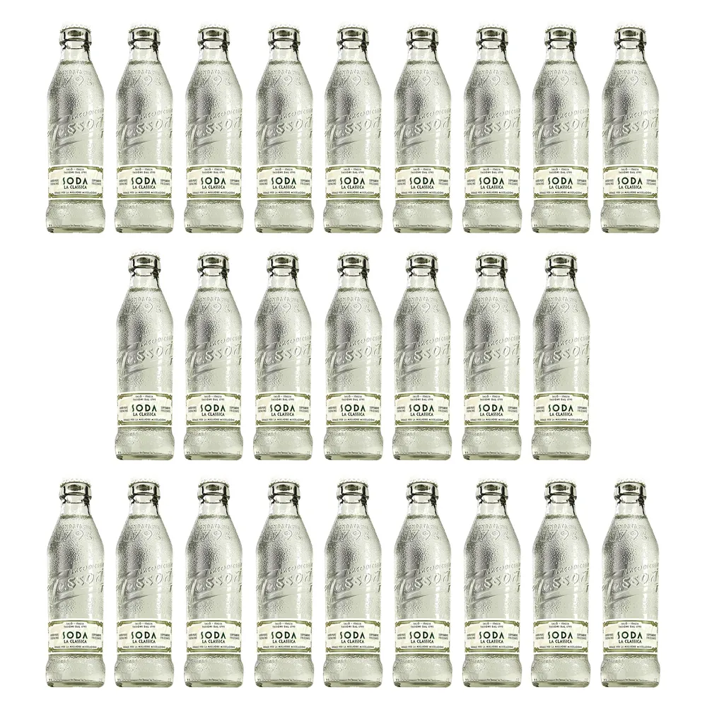 Tassoni Soda La Classica | Bottiglietta Vetro 18cl x 25 | Confezione da 25 Bottigliette Vetro da 180ml