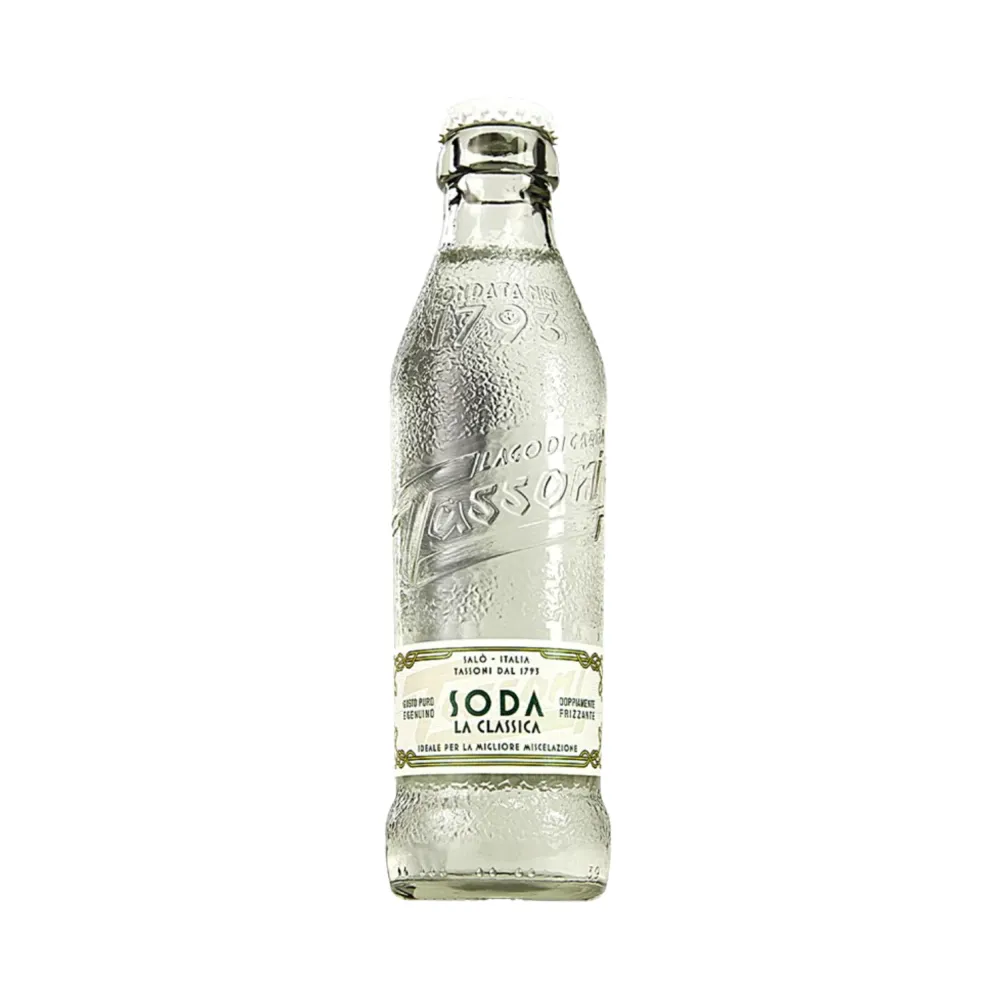 Tassoni Soda La Classica | Bottiglietta Vetro 18cl x 25 | Confezione da 25 Bottigliette Vetro da 180ml