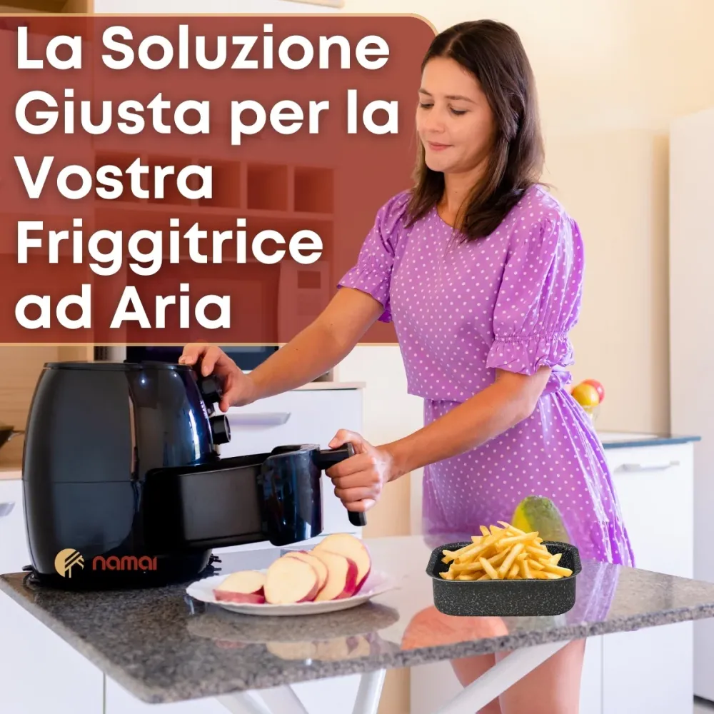Teglia 20x15 - Teglia per Friggitrice ad Aria Rettangolare Professionale