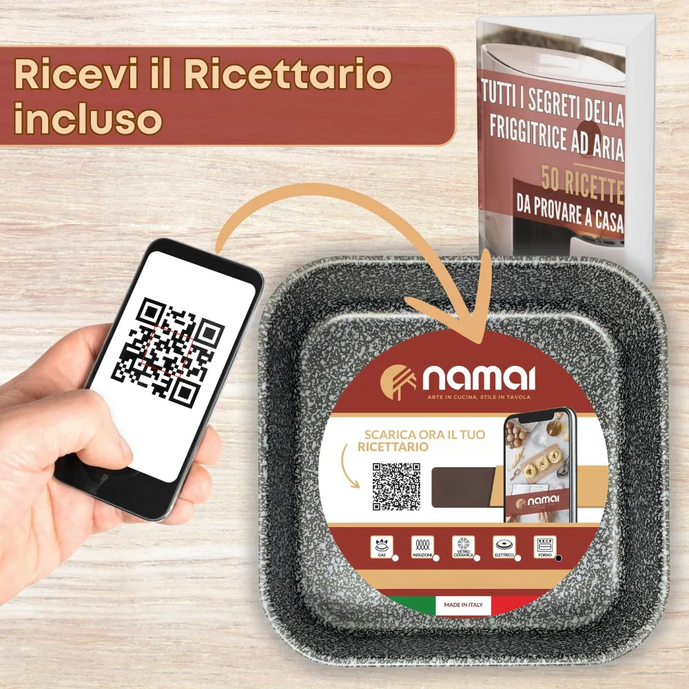Teglia 20x15 - Teglia per Friggitrice ad Aria Rettangolare Professionale