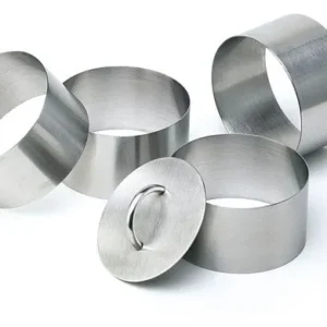 Anelli di alimentazione schiuma APS set da 5 Ø 6 cm altezza: 45 cm acciaio inossidabile opacizzato senza giunture 4 anelli...