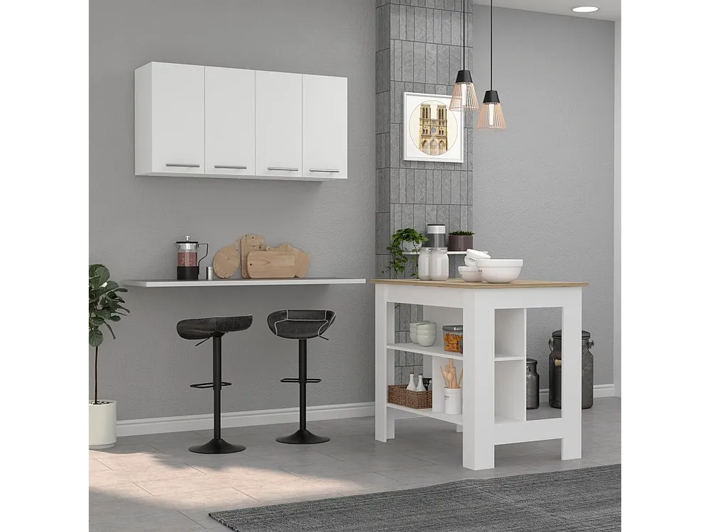 Set Caledon, 35.4/60 cm Al X 103/120 cm X 70/33.5 P cm, Bianco / Duna