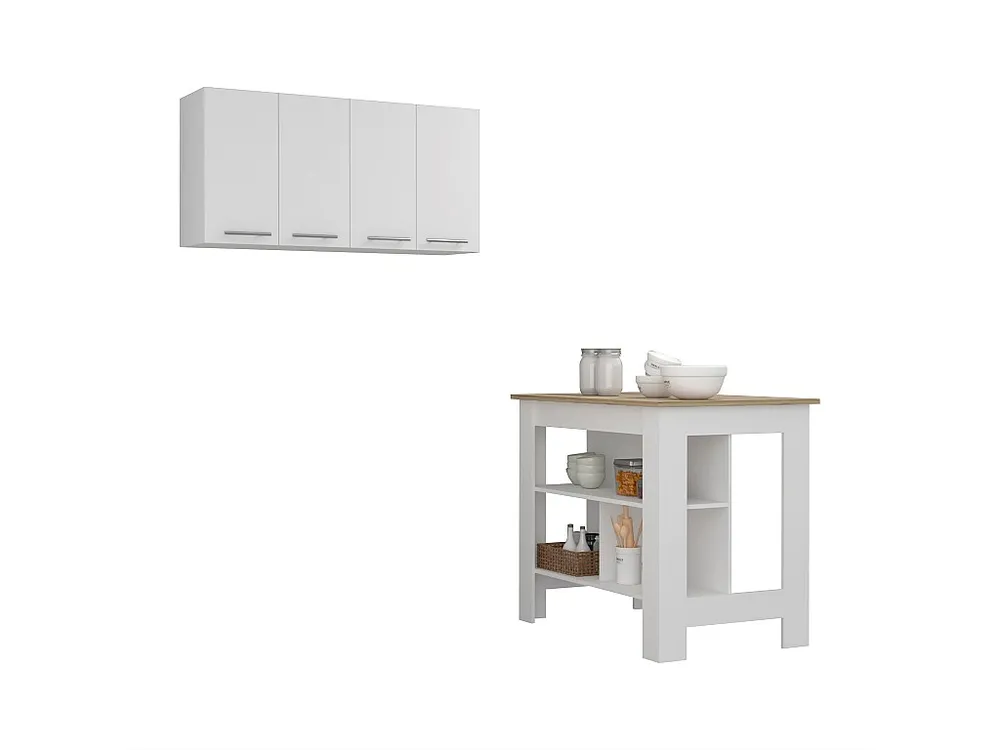 Set Caledon, 35.4/60 cm Al X 103/120 cm X 70/33.5 P cm, Bianco / Duna