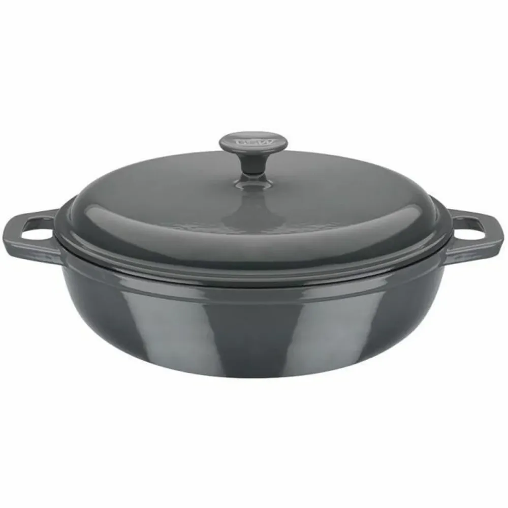 Casseruola con coperchio GSW Grigio Crema Acciaio inossidabile Ø 30 cm