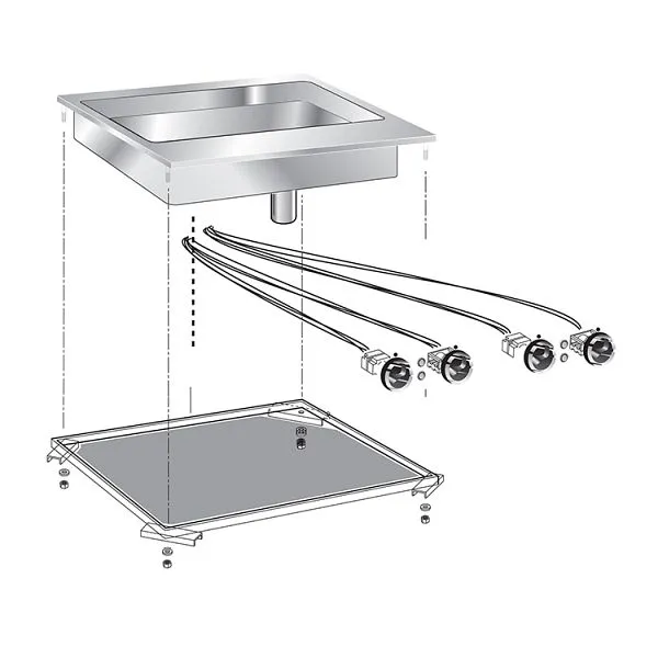Casseruola polivalente da incasso Gastro-Inox 60cm 160.551