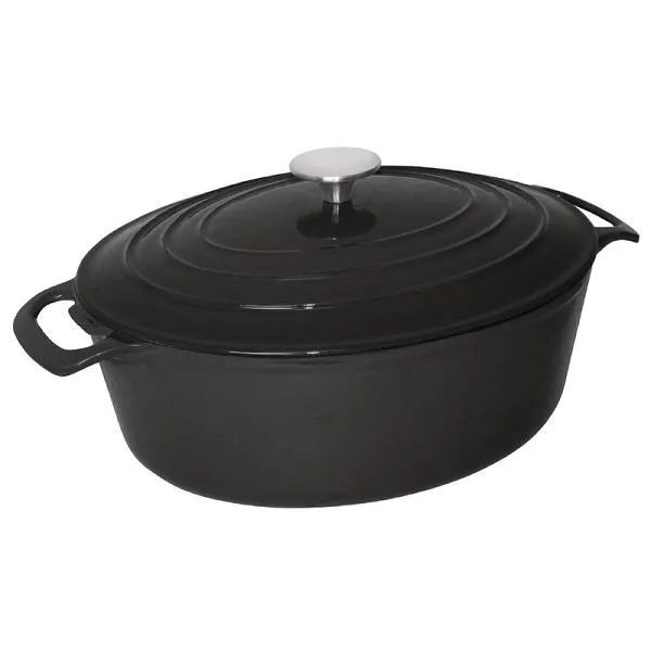 Vogue casseruola ovale nera imponente GH310