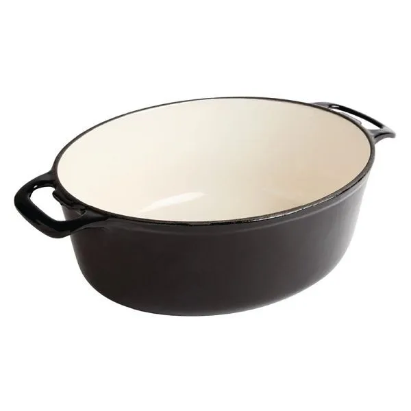 Vogue casseruola ovale nera imponente GH310