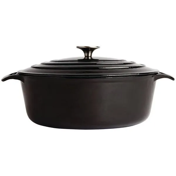 Vogue casseruola ovale nera imponente GH310