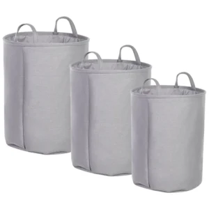 Set di 3 ceste cotone grigio ARCHA