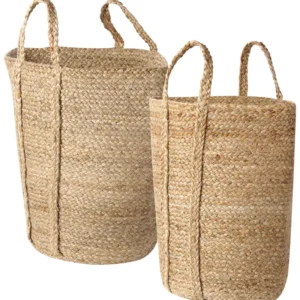 Set di 2 ceste iuta naturale 50 cm ORNACH