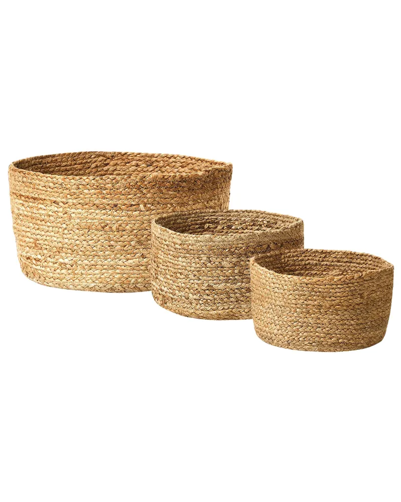 Set di 3 ceste iuta naturale e sabbia RANWAL