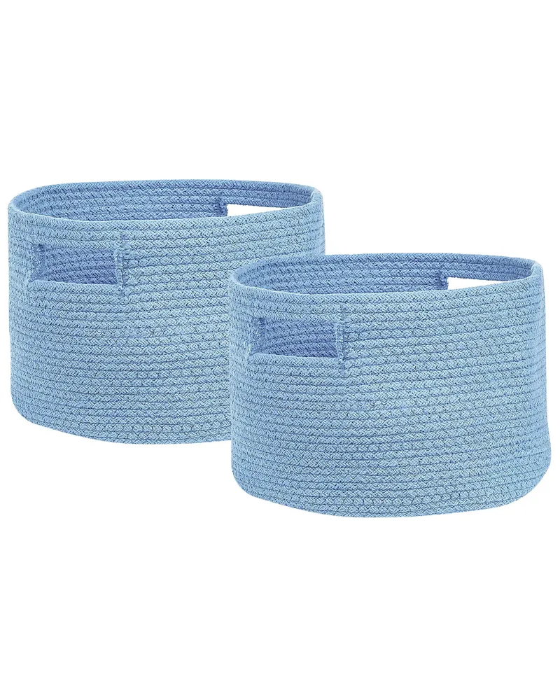 Set di 2 cesti cotone blu CHINIOT
