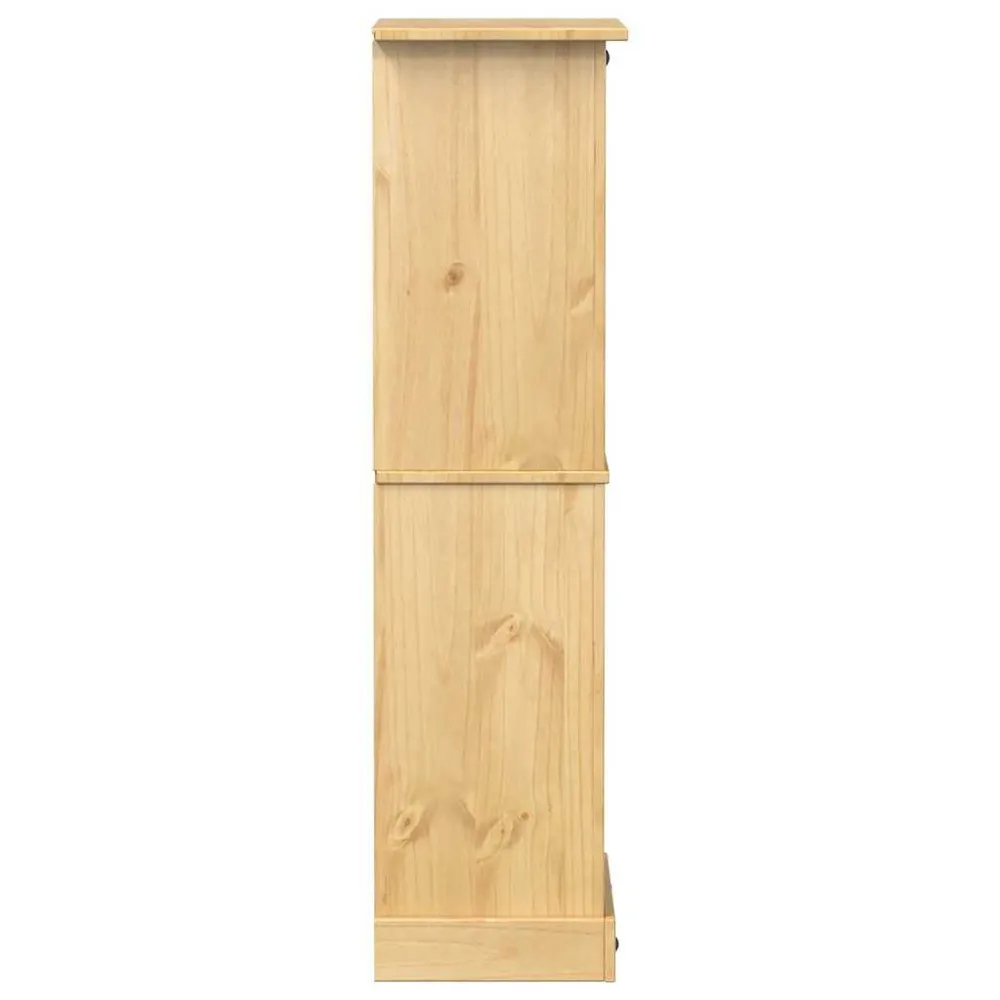 Portabottiglie Vino Corona 56x35x134,5cm Legno Massello di Pino Stackabile