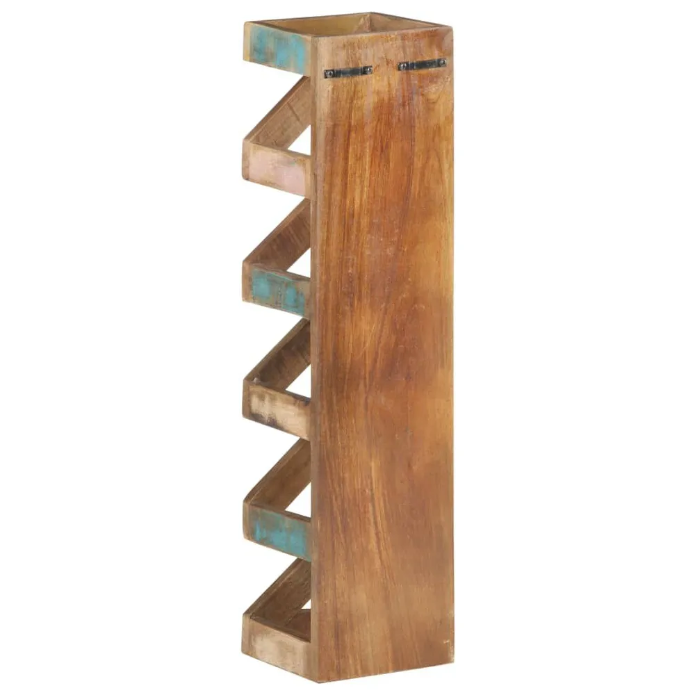 Portavini da 5 Bottiglie Legno Massello di Recupero