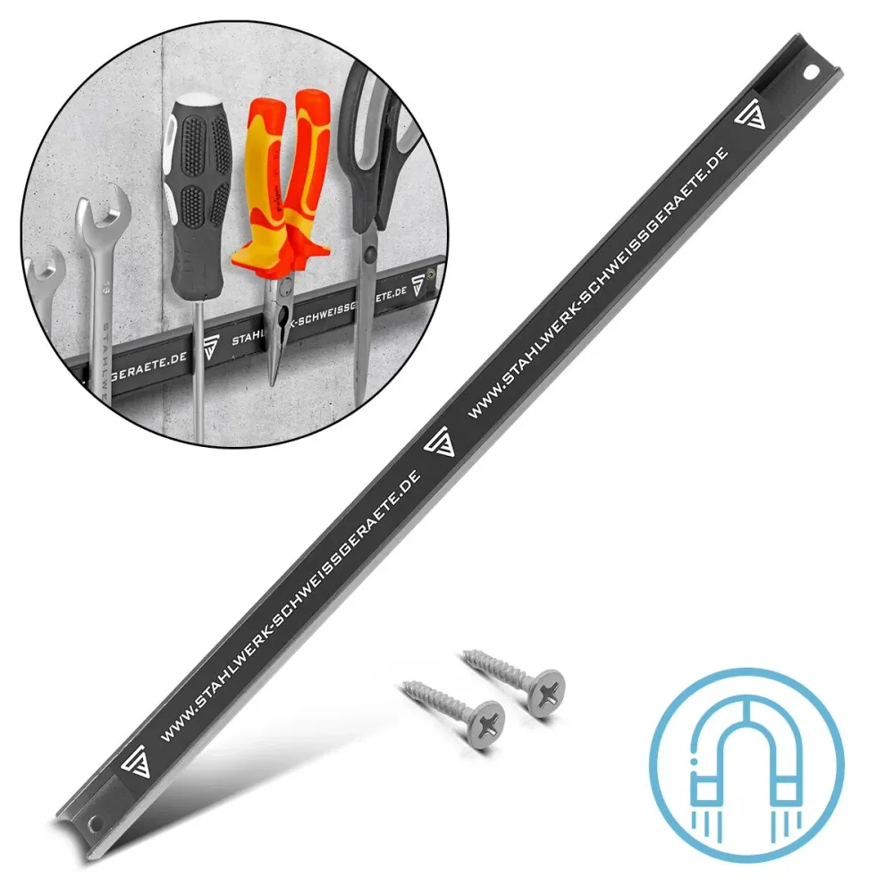 Striscia magnetica acciaio MWZ-18 ST 18 "| 45 cm barra degli strumenti | Scaffale magnetico | Barra del coltello | Porta m...