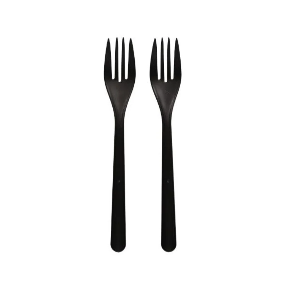 Circulware di Haval Forks (riutilizzabile) pp 18,5 cm Nero puro Extra Stable | Pacchetto (50 pezzi)