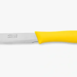 Coltello Tavola Colore Giallo Seghettato Serie Nova 110 mm