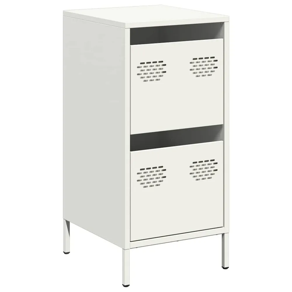Credenza Bianca 35x39x73,5 cm Acciaio Laminato Fresco