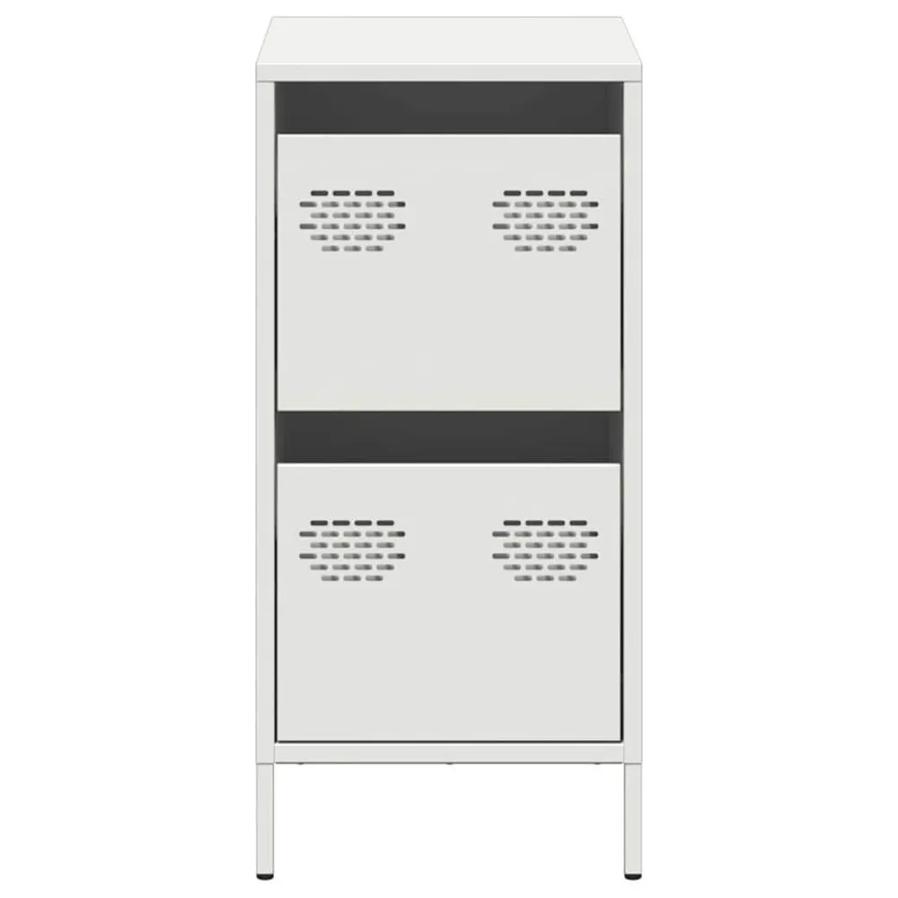 Credenza Bianca 35x39x73,5 cm Acciaio Laminato Fresco