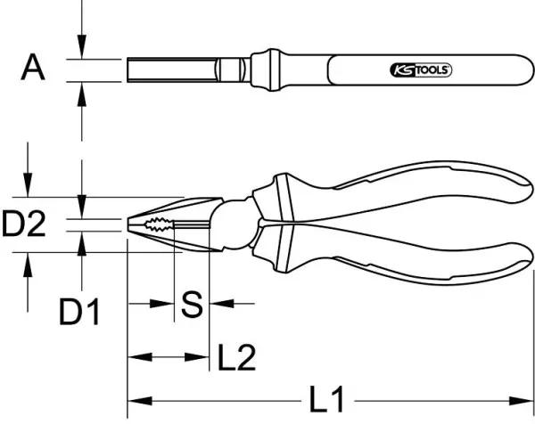 Pinza universale KS Tools ERGOTORQUE 200mm 115.1022