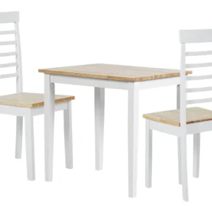 Set da pranzo 2 posti legno trasparente e bianco BATTERSBY