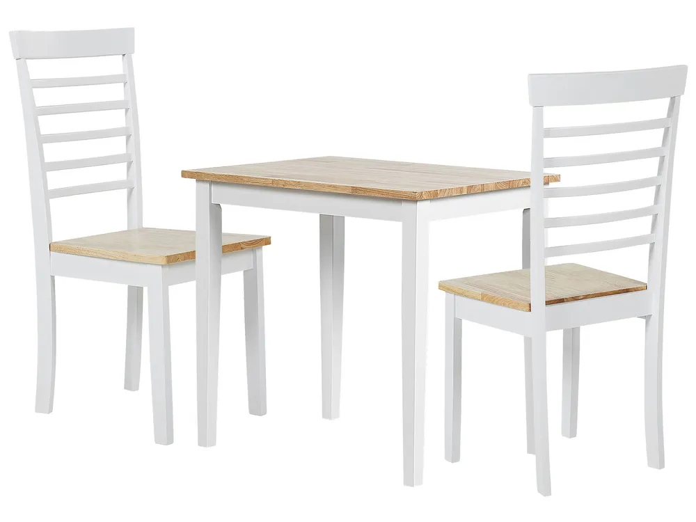 Set da pranzo 2 posti legno trasparente e bianco BATTERSBY