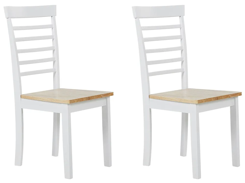 Set da pranzo 2 posti legno trasparente e bianco BATTERSBY