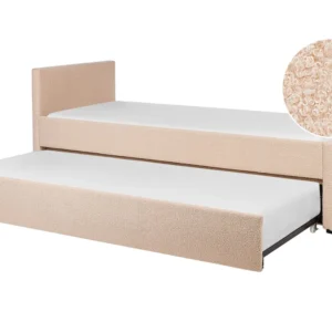 Boucle EU Small Individuale Trundle Bed Peach Pink MARMANDE
