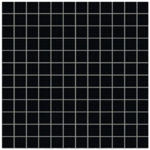 Ceramic mosaic on maglia bathroom or kitchen 30 cm x 30 cm - Total black 1