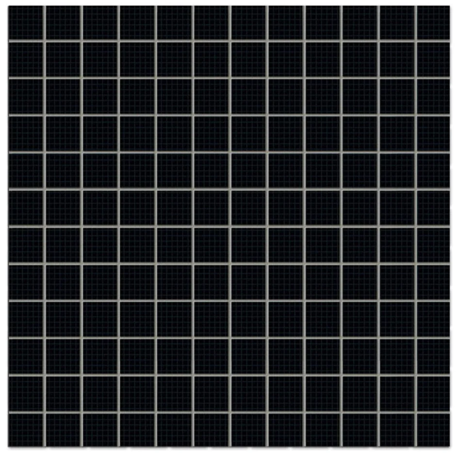 Ceramic mosaic on maglia bathroom or kitchen 30 cm x 30 cm - Total black 1