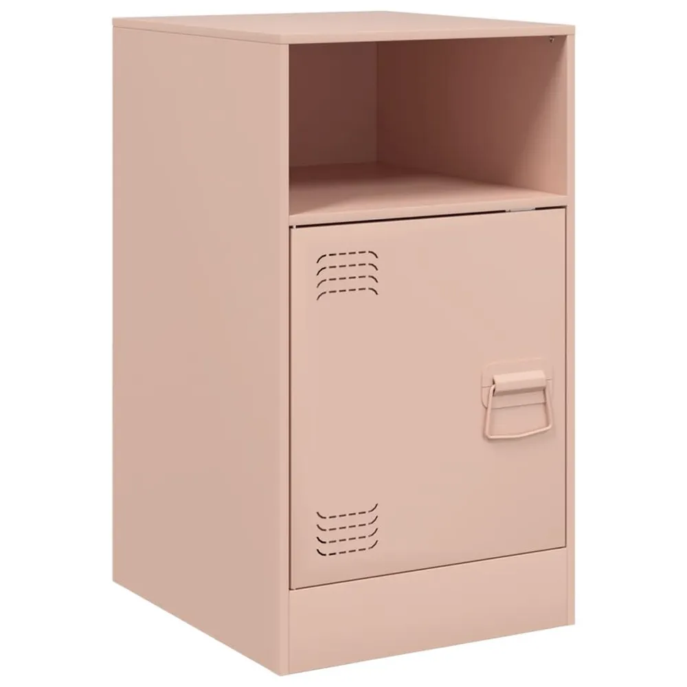 Comodino Rosa 34,5x39x62 cm Acciaio