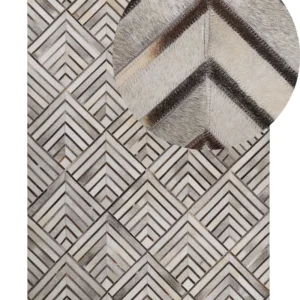 Cowhide Area Rug 140 x 200 cm Crema TEKIR
