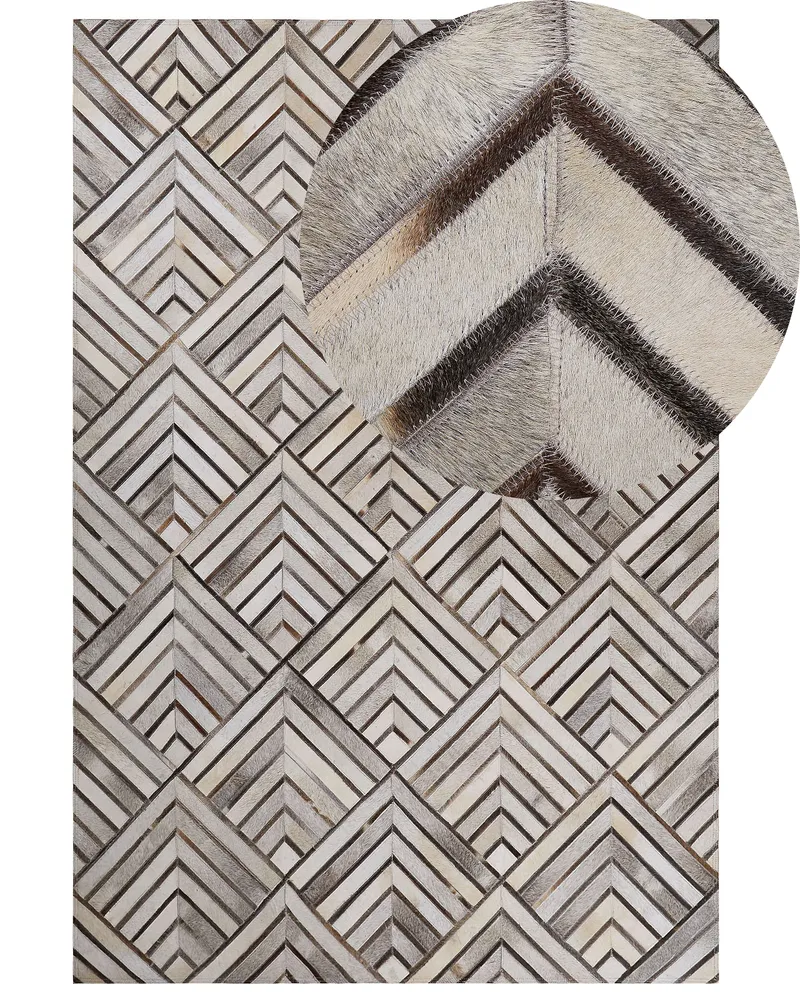 Cowhide Area Rug 140 x 200 cm Crema TEKIR