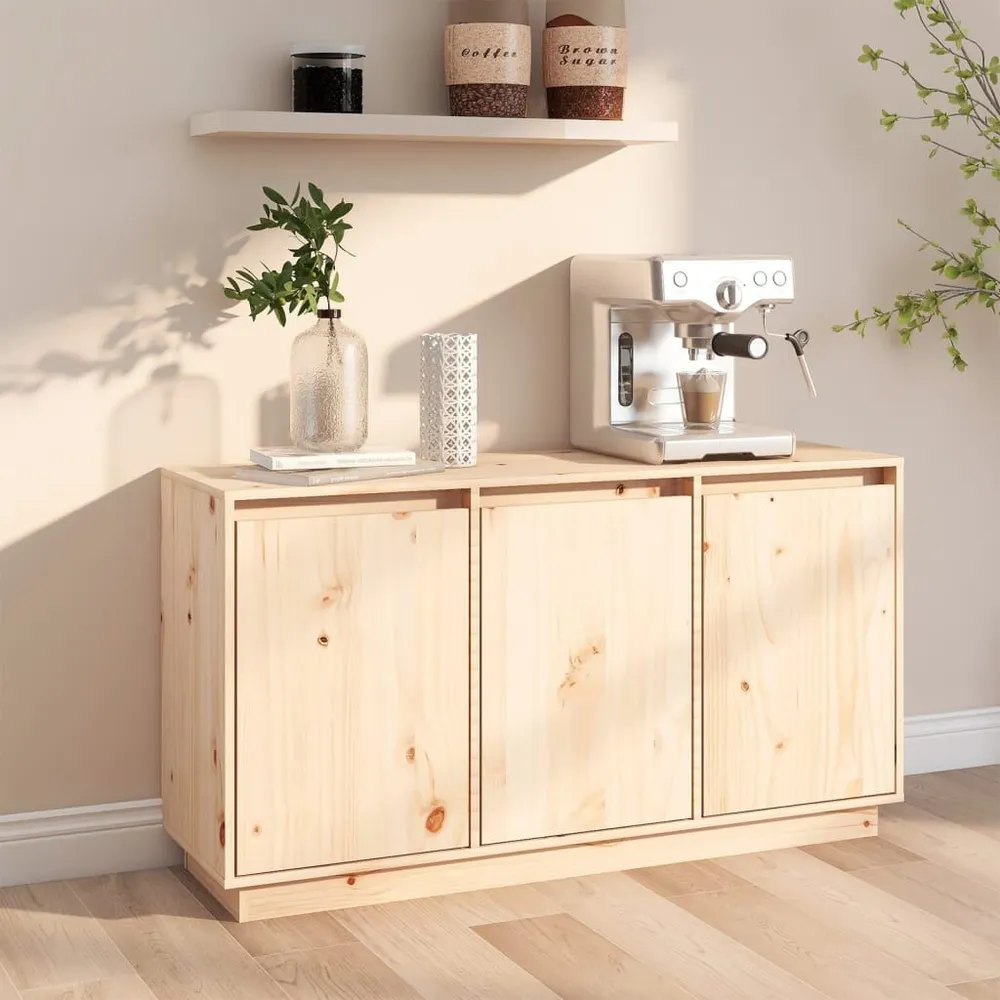 Credenza 111x34x60 cm Legno Massello di Pino