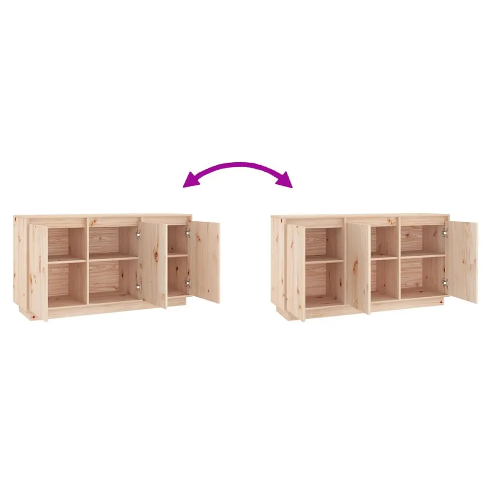 Credenza 111x34x60 cm Legno Massello di Pino