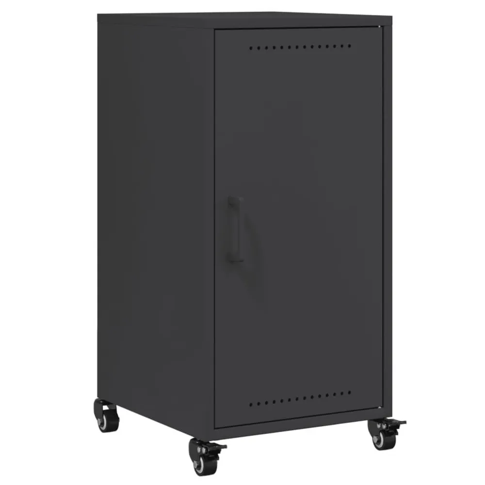 Credenza Nera 36x39x72 cm Acciaio