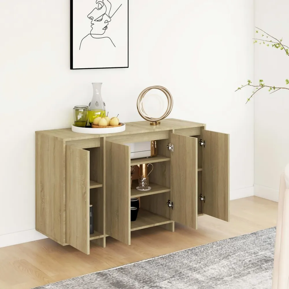 Credenza Rovere Sonoma 120x41x75 cm Truciolato