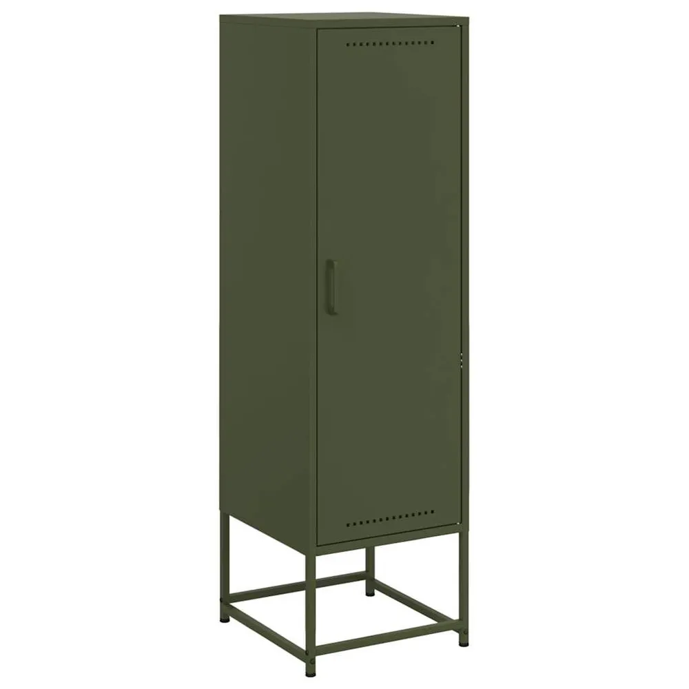 Credenza Verde Oliva 36x39x123 cm Acciaio