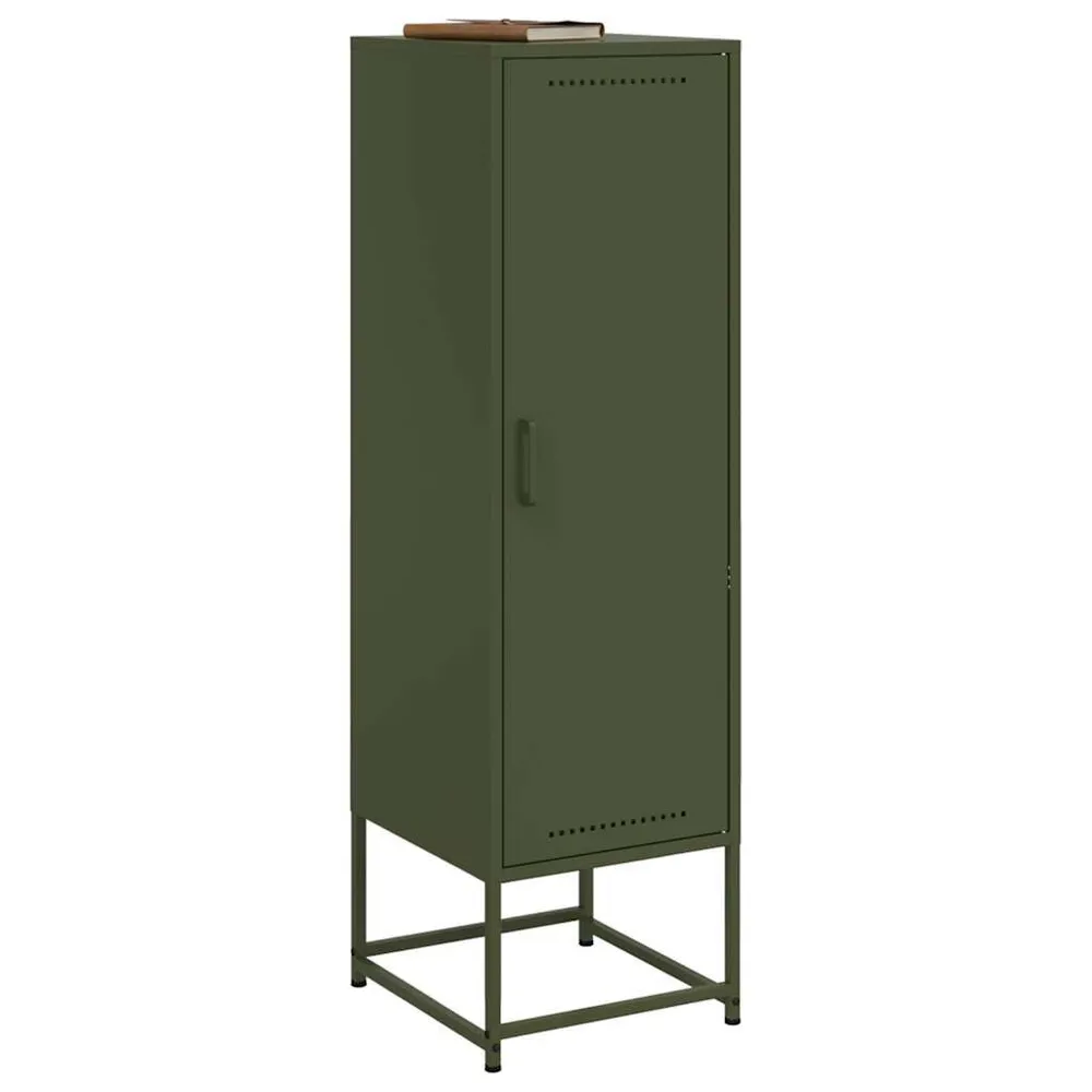 Credenza Verde Oliva 36x39x123 cm Acciaio