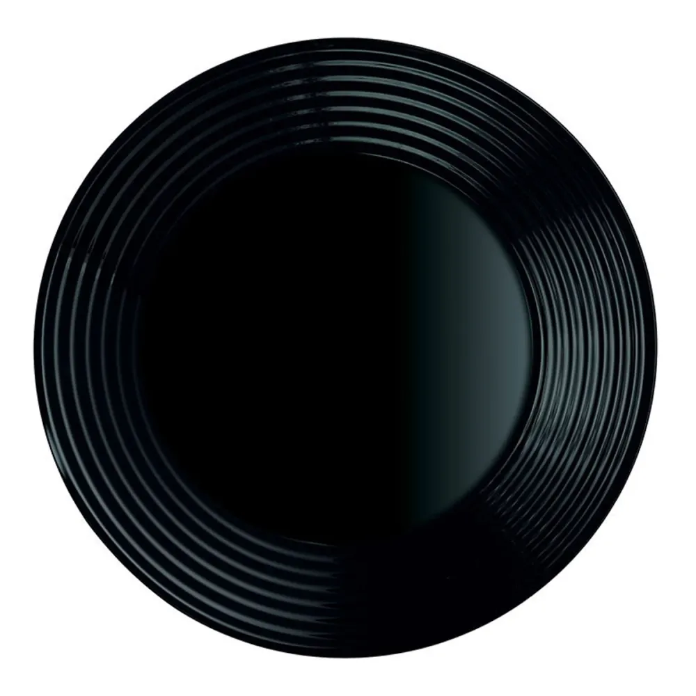 Dinner Set Tableware 19 PCS Dinner Dessert Plate Slad Soup Bowl Service 6 People Nero puro