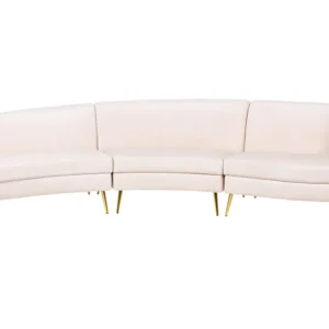 Divano 4 posti velluto beige limpido MOSS