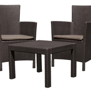 Keter Rosario 216939 Balcony Furniture Set Brown Color Rattan Imitation