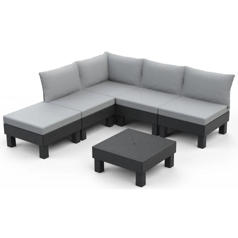 Keter Set Lounge Modulare ELEMENTS Grafite