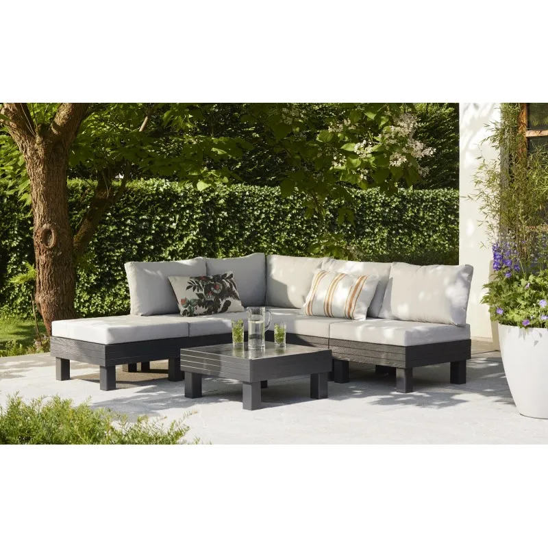 Keter Set Lounge Modulare ELEMENTS Grafite