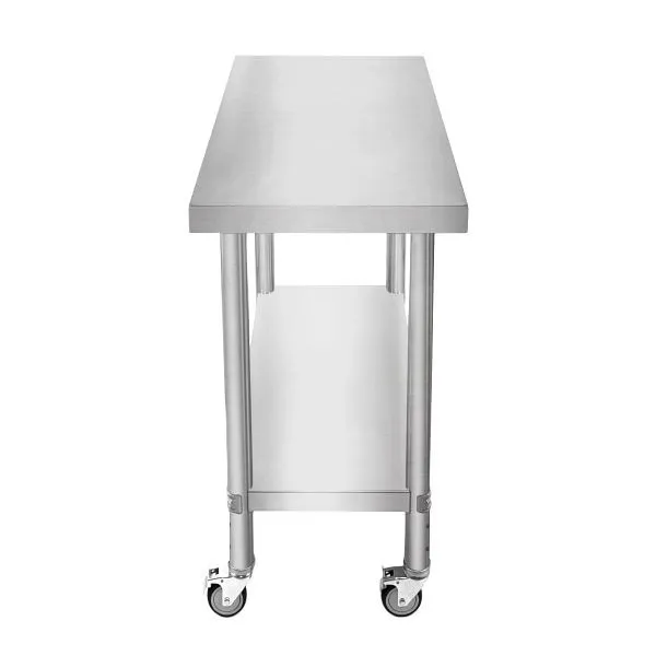 KuKoo Gastro tavolo da lavoro acciaio inossidabile tavolo da preparazione tavolo da cucina mobile 76 cm x 45 cm 211614