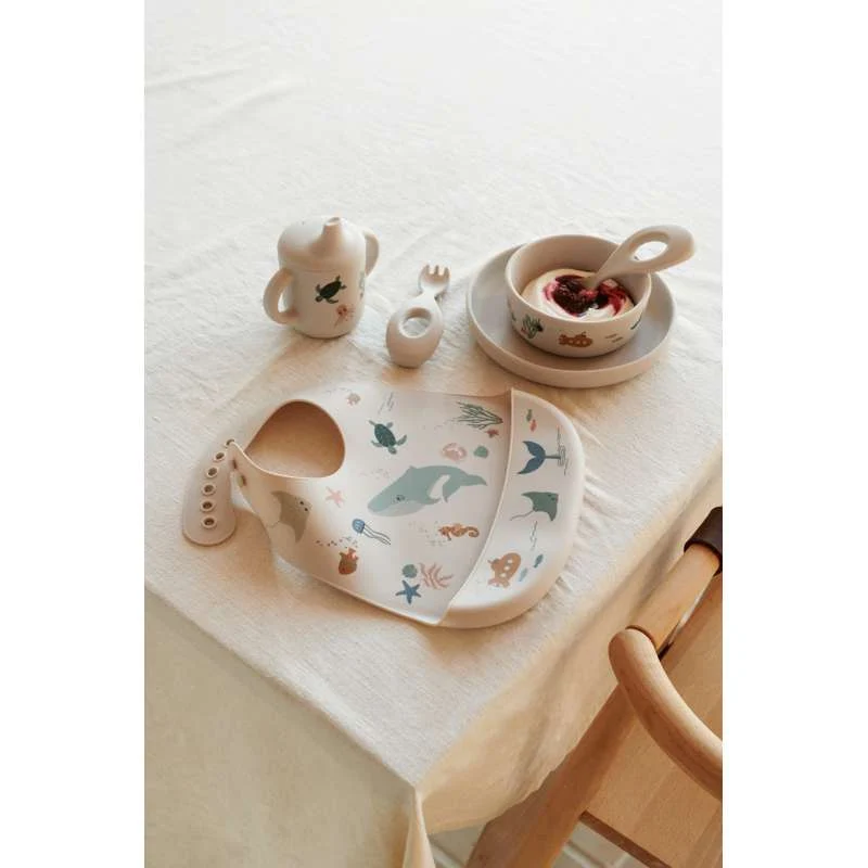 Liewood Set di posate Ryle - Creatura marina/Sabbia