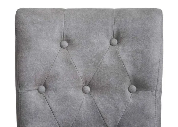 Mendler set di 2 sedie da pranzo Chesterfield II sedia sedia da cucina rivetti tessuto/tessuto grigio limpido gambe chiare...